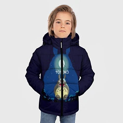 Куртка зимняя для мальчика Ночной Тоторо, цвет: 3D-черный — фото 2