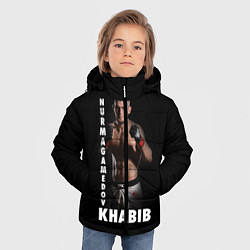 Куртка зимняя для мальчика Хабиб: Дагестанский борец, цвет: 3D-светло-серый — фото 2