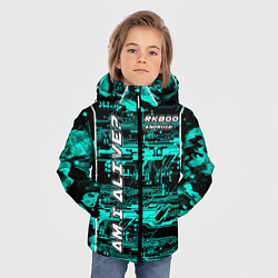 Куртка зимняя для мальчика Detroit: RK800 AM I ALIVE?, цвет: 3D-черный — фото 2