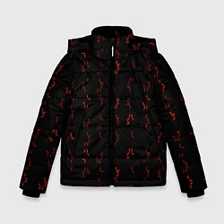 Куртка зимняя для мальчика Алфавит хищника, цвет: 3D-светло-серый