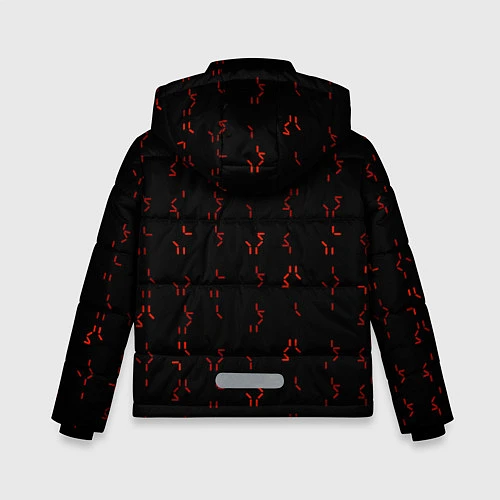 Зимняя куртка для мальчика Алфавит хищника / 3D-Черный – фото 2