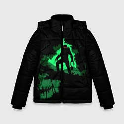 Куртка зимняя для мальчика Хищник в лесу, цвет: 3D-красный