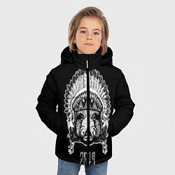 Куртка зимняя для мальчика Кабан-индеец 2019, цвет: 3D-черный — фото 2