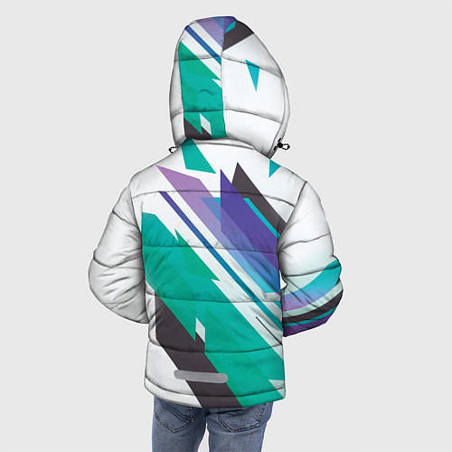 Зимняя куртка для мальчика Linkin Park: Green Geometry / 3D-Красный – фото 4