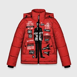 Куртка зимняя для мальчика Мориарти, цвет: 3D-черный