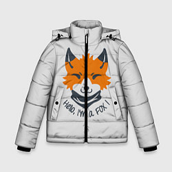 Куртка зимняя для мальчика Hello Fox, цвет: 3D-светло-серый