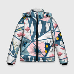 Куртка зимняя для мальчика Нежная геометрия, цвет: 3D-черный