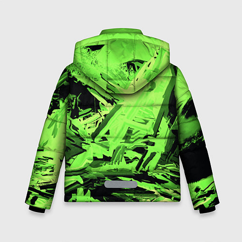 Зимняя куртка для мальчика Cyberpunk 2077: Green Breaks / 3D-Черный – фото 2
