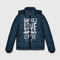 Куртка зимняя для мальчика Ghouls Love Coffee, цвет: 3D-светло-серый