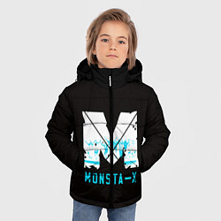 Куртка зимняя для мальчика MONSTA X, цвет: 3D-светло-серый — фото 2