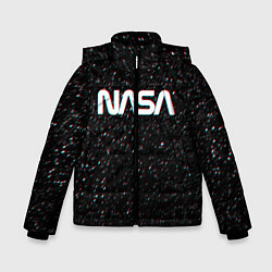 Куртка зимняя для мальчика NASA: Space Glitch, цвет: 3D-красный