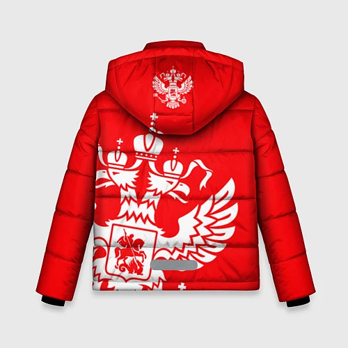 Зимняя куртка для мальчика Красная Россия / 3D-Черный – фото 2