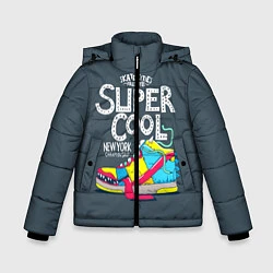 Куртка зимняя для мальчика Super Сool, цвет: 3D-черный