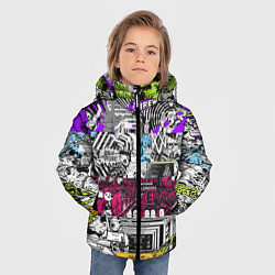 Куртка зимняя для мальчика Watch Dogs: Pattern, цвет: 3D-светло-серый — фото 2