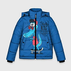 Куртка зимняя для мальчика Skate NYC, цвет: 3D-черный