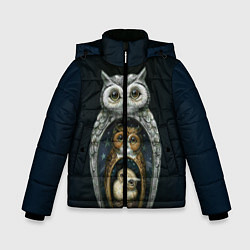 Куртка зимняя для мальчика Сова-матрешка, цвет: 3D-светло-серый