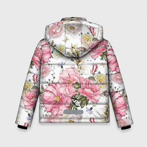 Зимняя куртка для мальчика Нежные розы / 3D-Черный – фото 2