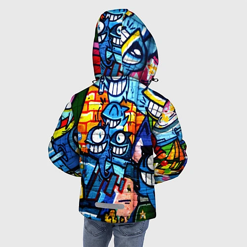 Зимняя куртка для мальчика Graffiti Exclusive / 3D-Красный – фото 4