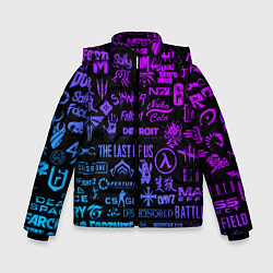 Зимняя куртка для мальчика Неоновые лого игр