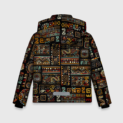 Зимняя куртка для мальчика Этнический орнамент - Африка / 3D-Черный – фото 2