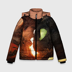 Куртка зимняя для мальчика Любовь фурии, цвет: 3D-черный