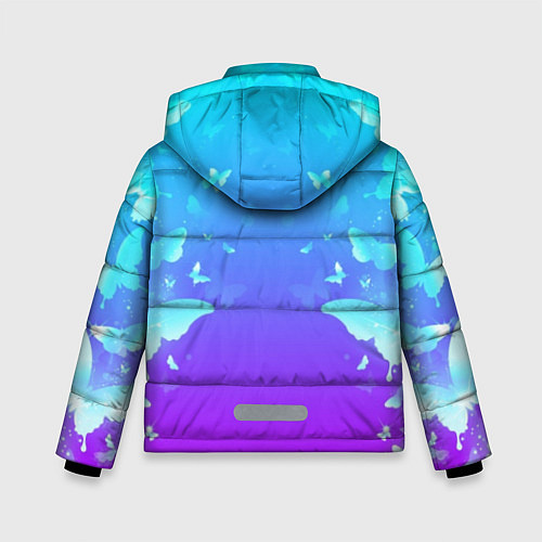 Зимняя куртка для мальчика BTS: Violet Butterflies / 3D-Черный – фото 2