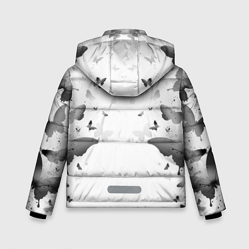 Зимняя куртка для мальчика BTS: Grey Butterflies / 3D-Черный – фото 2