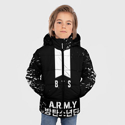 Куртка зимняя для мальчика BTS ARMY, цвет: 3D-черный — фото 2
