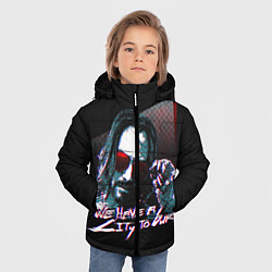 Куртка зимняя для мальчика Cyberpunk 2077: City to Burn, цвет: 3D-красный — фото 2