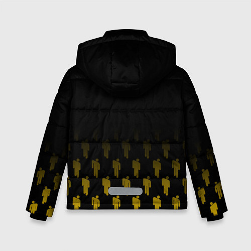 Зимняя куртка для мальчика Billie Eilish: Yellow & Black Autograph / 3D-Черный – фото 2