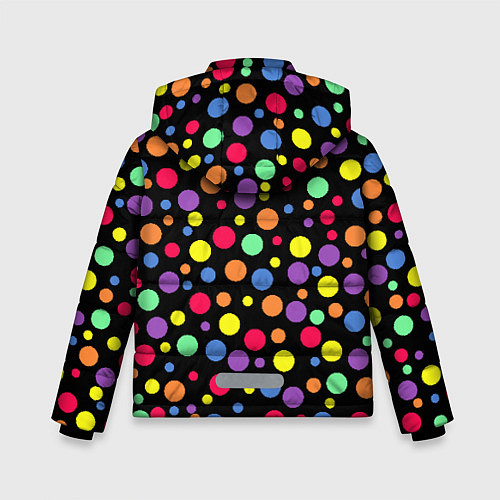 Зимняя куртка для мальчика Конфетти паттерн на черном / 3D-Черный – фото 2