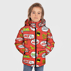 Куртка зимняя для мальчика DC comics logos, цвет: 3D-светло-серый — фото 2