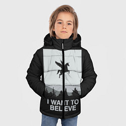 Куртка зимняя для мальчика I want to believe, цвет: 3D-черный — фото 2