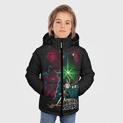Куртка зимняя для мальчика Time Wars, цвет: 3D-черный — фото 2