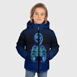 Куртка зимняя для мальчика Знаки Зодиака Скорпион, цвет: 3D-черный — фото 2
