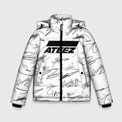 Куртка зимняя для мальчика ATEEZ АВТОГРАФЫ, цвет: 3D-светло-серый