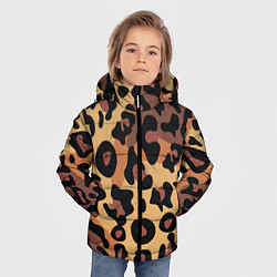 Куртка зимняя для мальчика Кошачий окрас, цвет: 3D-светло-серый — фото 2