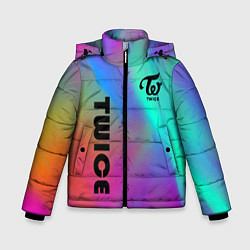 Куртка зимняя для мальчика TWICE, цвет: 3D-черный