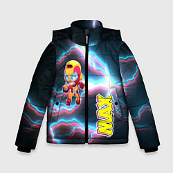 Куртка зимняя для мальчика Brawl Stars Мах, цвет: 3D-черный