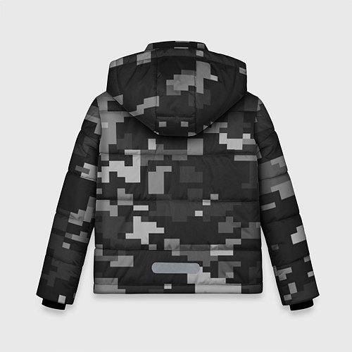 Зимняя куртка для мальчика Пиксельный камуфляж / 3D-Черный – фото 2