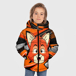 Куртка зимняя для мальчика Рыжая лисичка, цвет: 3D-светло-серый — фото 2