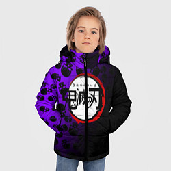 Куртка зимняя для мальчика Kimetsu no Yaiba, цвет: 3D-черный — фото 2