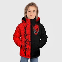 Куртка зимняя для мальчика CYBERPUNK 2077, цвет: 3D-красный — фото 2