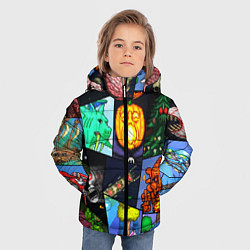 Куртка зимняя для мальчика Terraria allpic, цвет: 3D-черный — фото 2
