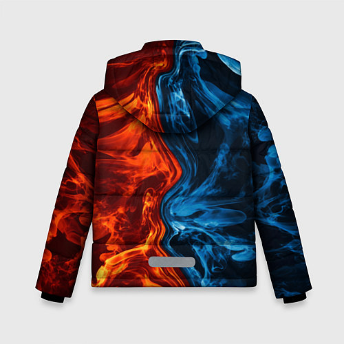 Зимняя куртка для мальчика Огонь и вода / 3D-Черный – фото 2