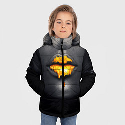 Куртка зимняя для мальчика Мода: Губы, цвет: 3D-красный — фото 2