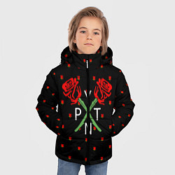 Куртка зимняя для мальчика Payton Moormeier: Roses, цвет: 3D-черный — фото 2