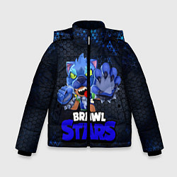 Куртка зимняя для мальчика Brawl Stars Blue Hex, цвет: 3D-черный