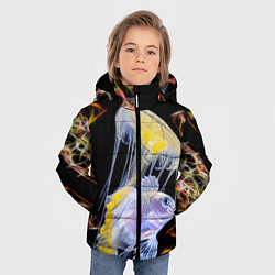 Куртка зимняя для мальчика Медуза, цвет: 3D-черный — фото 2