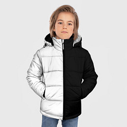 Куртка зимняя для мальчика ПРОСТО ЧЁРНО-БЕЛЫЙ, цвет: 3D-черный — фото 2
